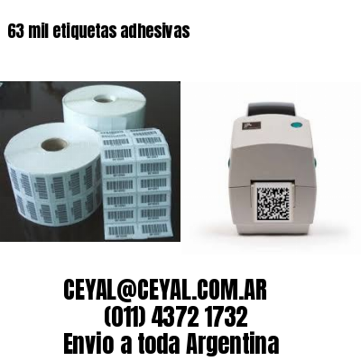 63 mil etiquetas adhesivas
