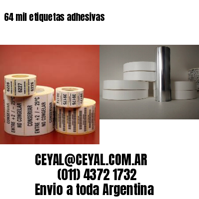 64 mil etiquetas adhesivas