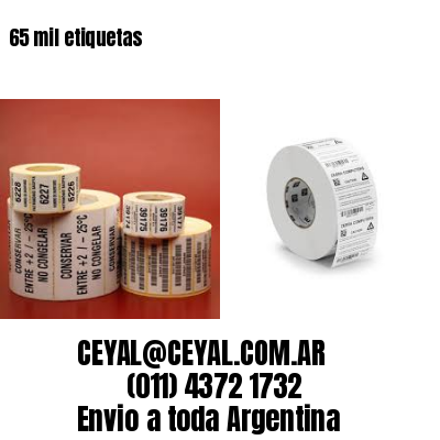 65 mil etiquetas