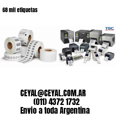 68 mil etiquetas