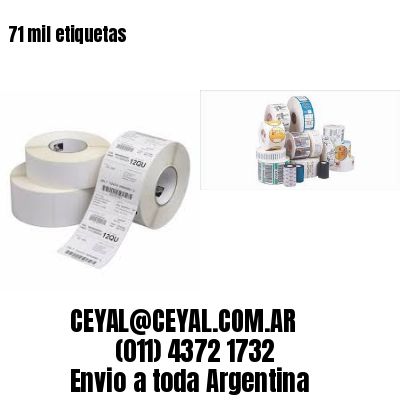 71 mil etiquetas