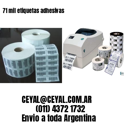 71 mil etiquetas adhesivas