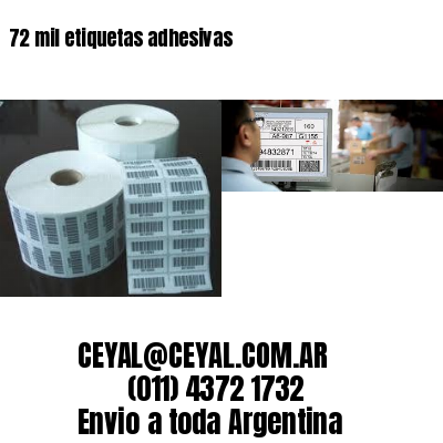 72 mil etiquetas adhesivas