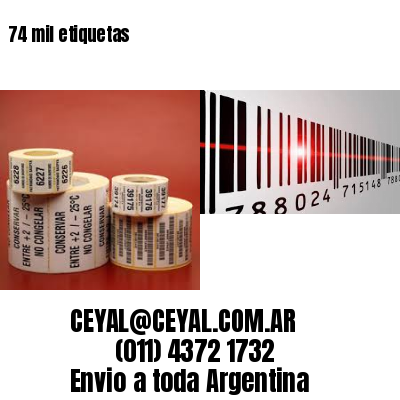 74 mil etiquetas