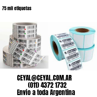 75 mil etiquetas