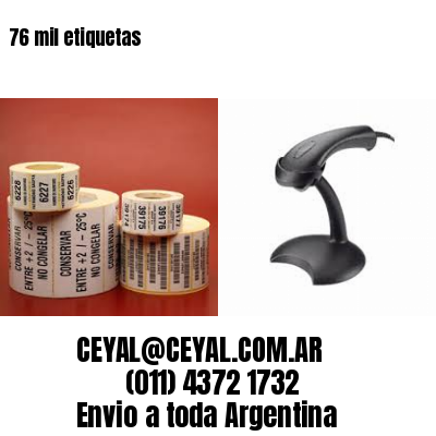 76 mil etiquetas