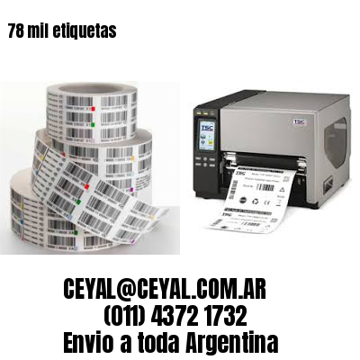 78 mil etiquetas
