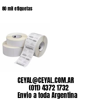 80 mil etiquetas