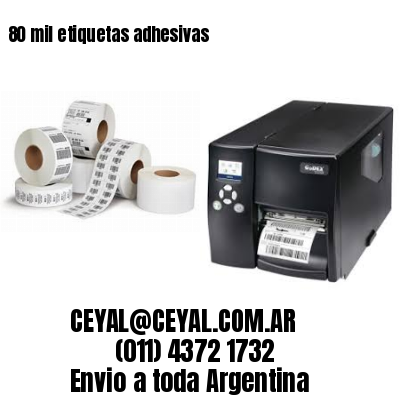 80 mil etiquetas adhesivas