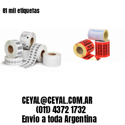81 mil etiquetas
