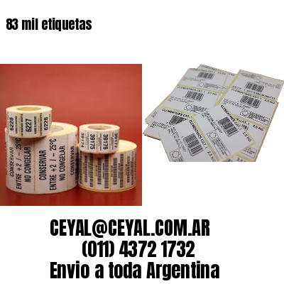 83 mil etiquetas