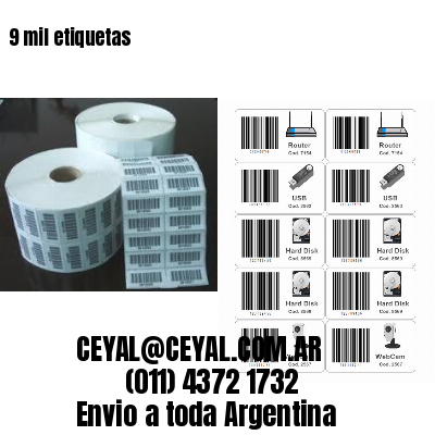 9 mil etiquetas