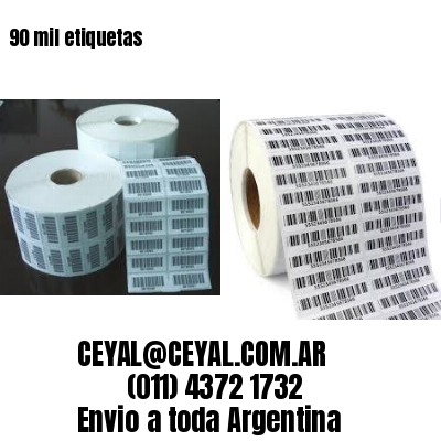 90 mil etiquetas