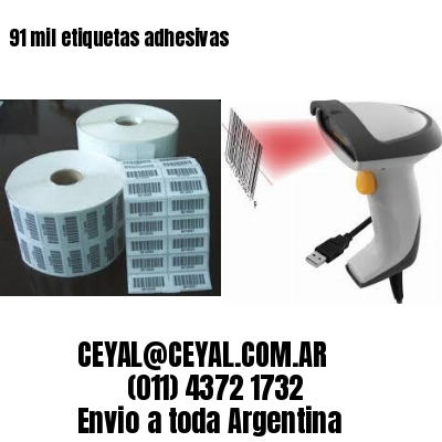 91 mil etiquetas adhesivas