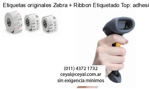 Etiquetas originales Zebra   Ribbon Etiquetado Top: adhesivo   ribbo