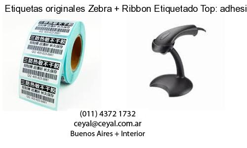 Etiquetas originales Zebra   Ribbon Etiquetado Top: adhesivo   ribbo