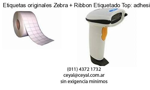 Etiquetas originales Zebra   Ribbon Etiquetado Top: adhesivo   ribbo