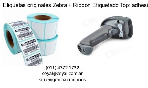 Etiquetas originales Zebra   Ribbon Etiquetado Top: adhesivo   ribbo