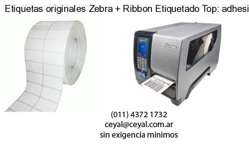 Etiquetas originales Zebra   Ribbon Etiquetado Top: adhesivo   ribbo