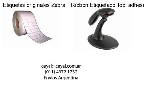 Etiquetas originales Zebra   Ribbon Etiquetado Top: adhesivo   ribbo
