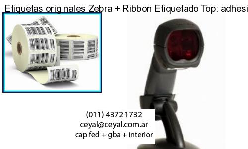 Etiquetas originales Zebra   Ribbon Etiquetado Top: adhesivo   ribbo