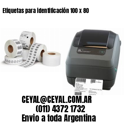 Etiquetas para identificación 100 x 80