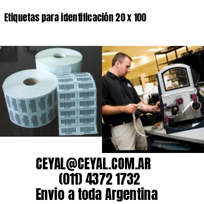 Etiquetas para identificación 20 x 100