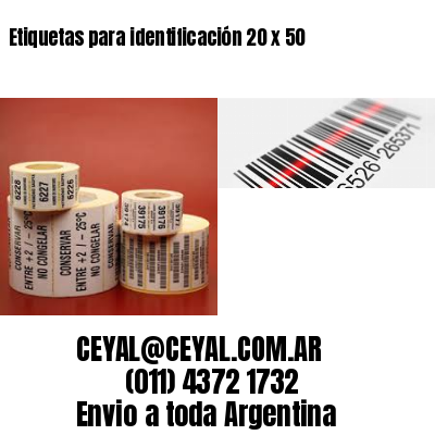 Etiquetas para identificación 20 x 50