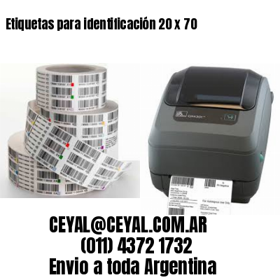 Etiquetas para identificación 20 x 70	