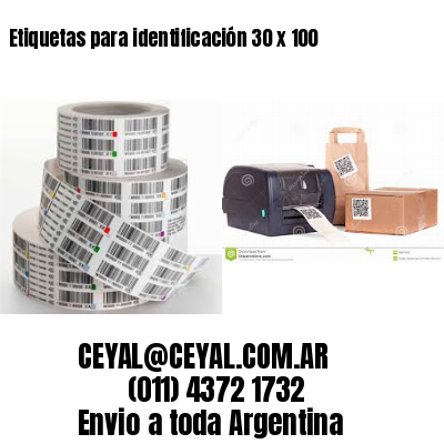 Etiquetas para identificación 30 x 100