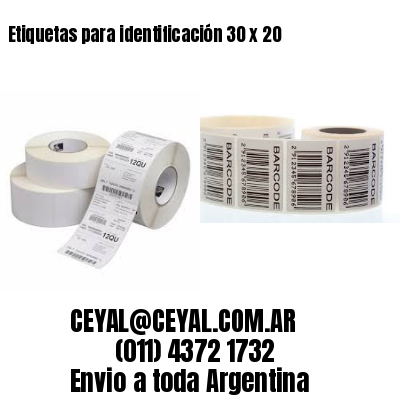 Etiquetas para identificación 30 x 20