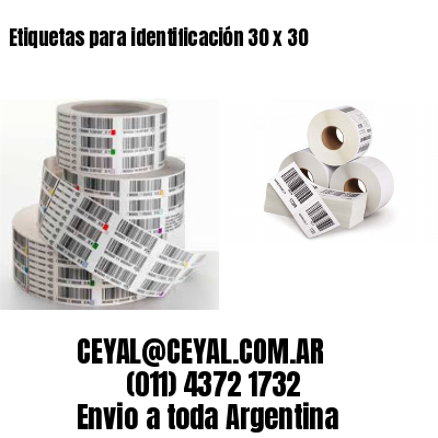 Etiquetas para identificación 30 x 30