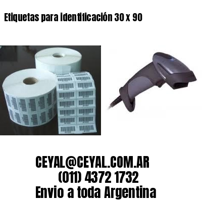 Etiquetas para identificación 30 x 90