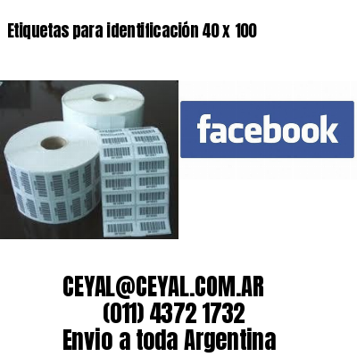 Etiquetas para identificación 40 x 100