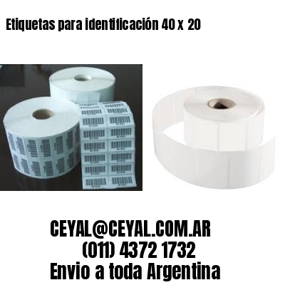 Etiquetas para identificación 40 x 20