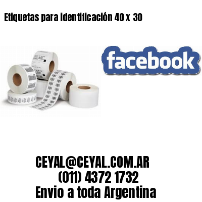 Etiquetas para identificación 40 x 30