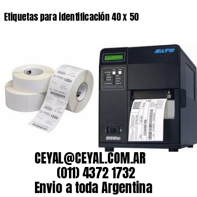 Etiquetas para identificación 40 x 50