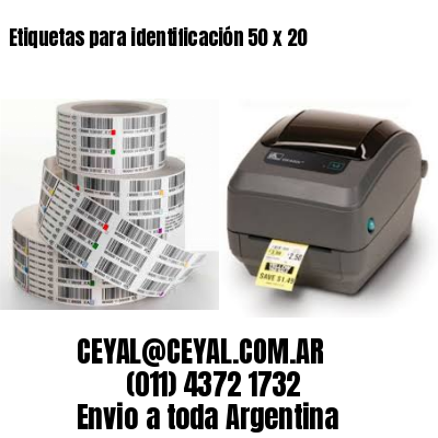 Etiquetas para identificación 50 x 20