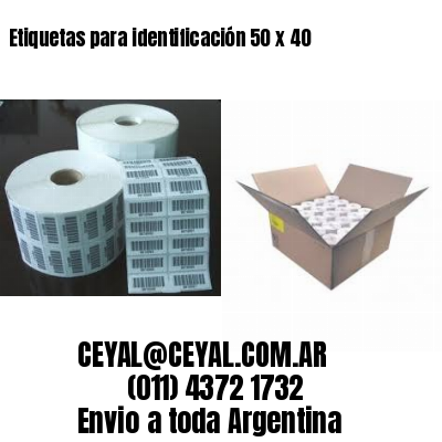Etiquetas para identificación 50 x 40