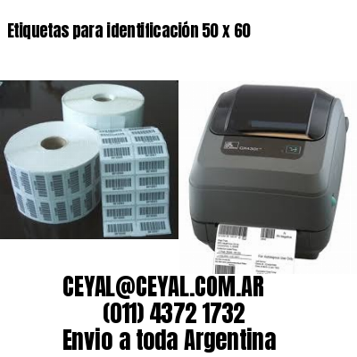 Etiquetas para identificación 50 x 60