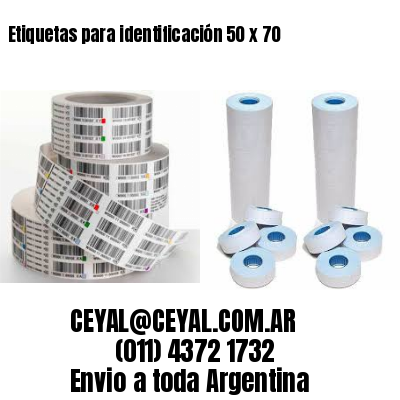 Etiquetas para identificación 50 x 70