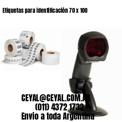 Etiquetas para identificación 70 x 100