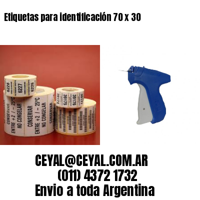 Etiquetas para identificación 70 x 30
