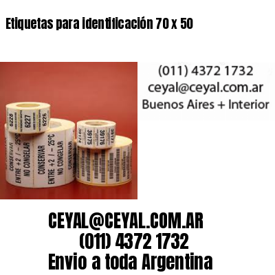 Etiquetas para identificación 70 x 50