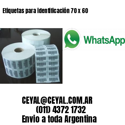 Etiquetas para identificación 70 x 60