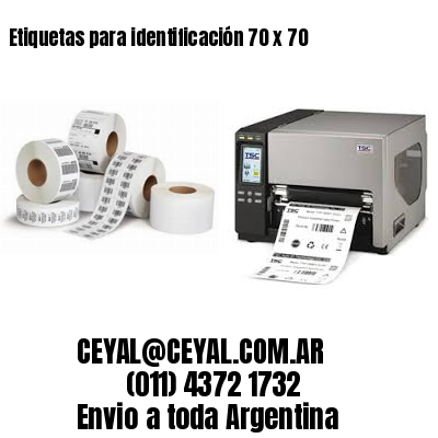 Etiquetas para identificación 70 x 70