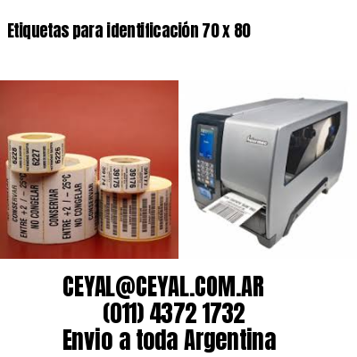 Etiquetas para identificación 70 x 80
