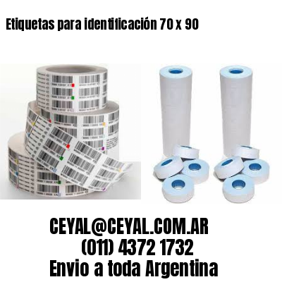 Etiquetas para identificación 70 x 90