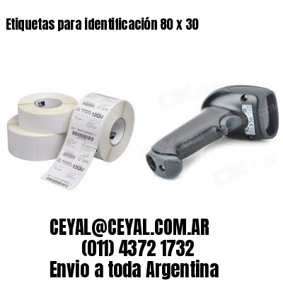 Etiquetas para identificación 80 x 30