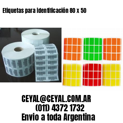 Etiquetas para identificación 80 x 50	